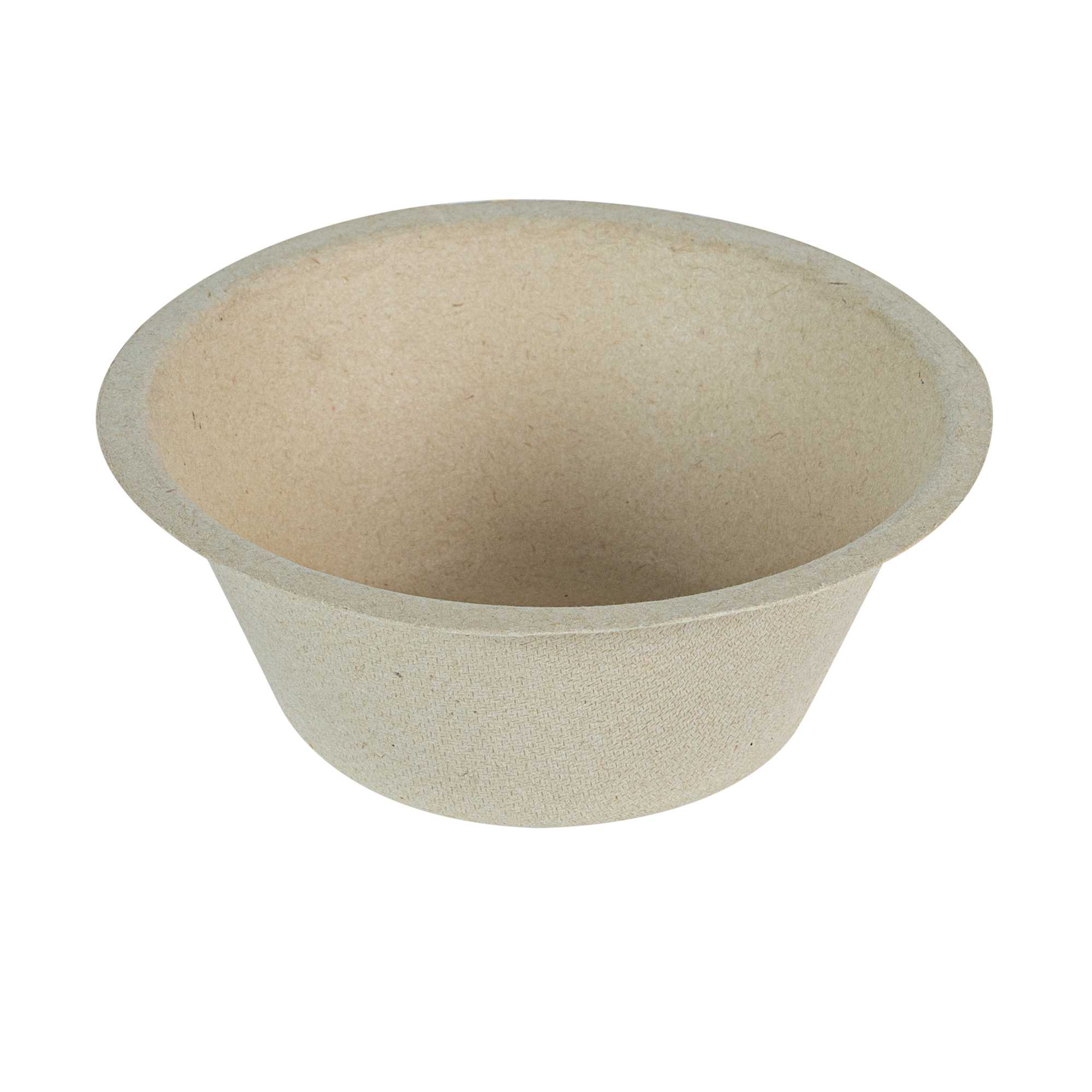 Pulp Tek 8 oz Round Natural Sugarcane / Bagasse Salad Bowl - 4 1/2" x 4 1/2" x 1 3/4" - 100 count box