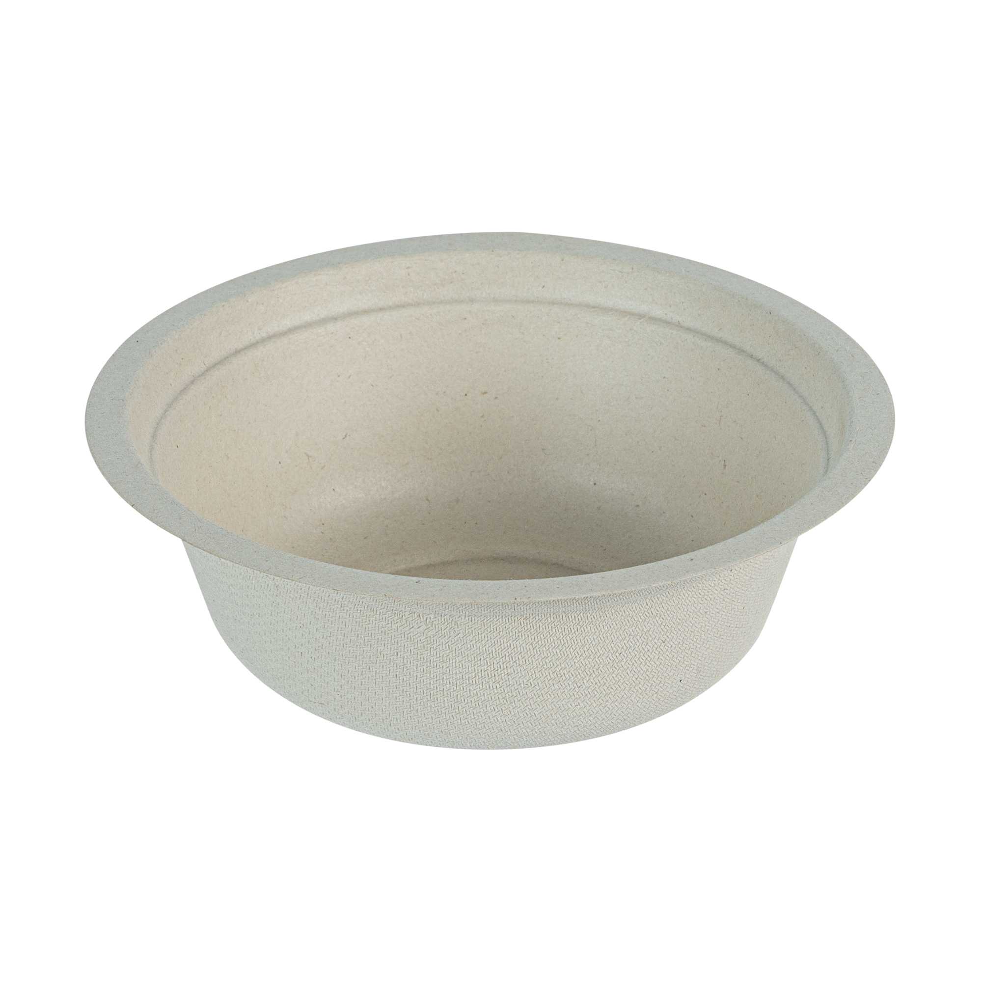 Pulp Tek 12 oz Round Natural Sugarcane / Bagasse Salad Bowl - 5 1/4" x 5 1/4" x 1 3/4" - 100 count box