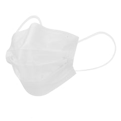 Clean Tek Professional White Disposable Earloop Face Mask - 3-Layer Filtration - 7