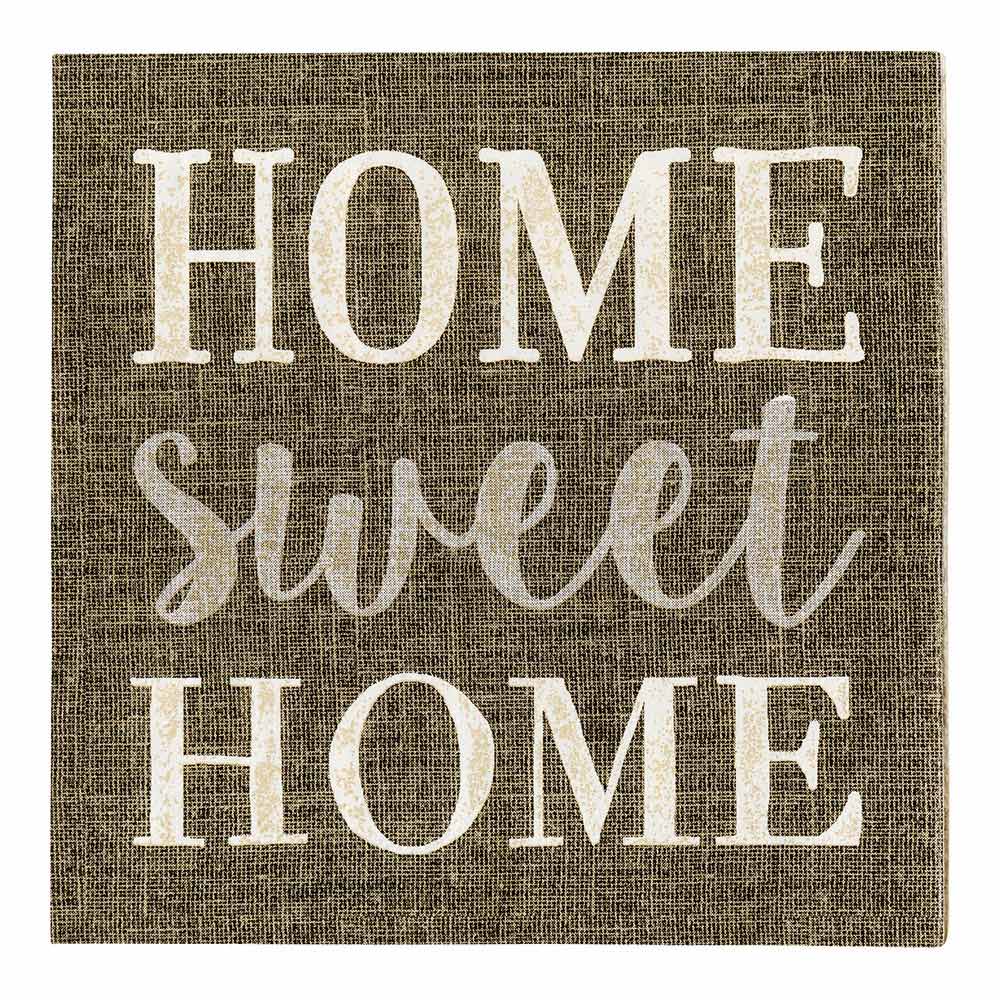 Napluxe Dark Gray Paper Luncheon Napkin - Home Sweet Home - 13" x 13" - 500 count box
