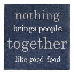Luxenap Navy Paper Luncheon Napkin - Good Food - 13
