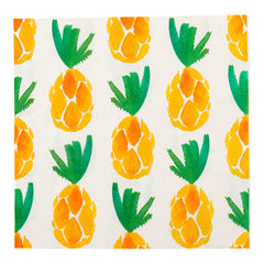 Luxenap White Paper Luncheon Napkin - Pineapple Watercolor - 13