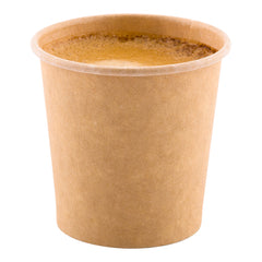 RW Base 4 oz Natural Unbleached Paper Coffee Cup - Single Wall - 2 1/2