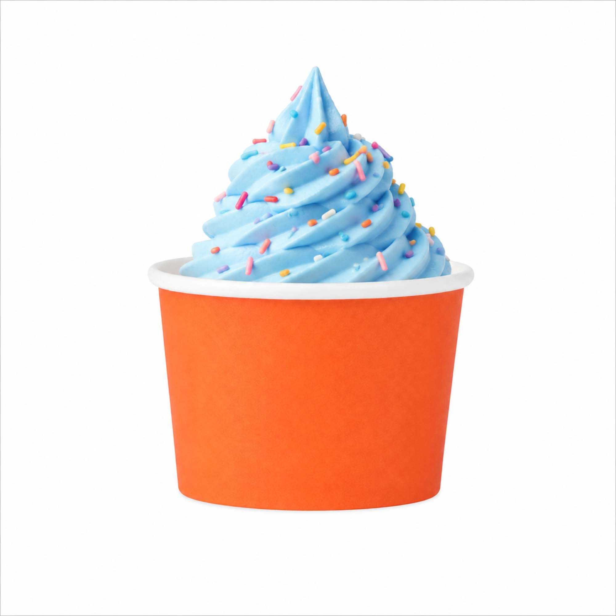Coppetta 4 oz Round Tangerine Orange Paper To Go Cup - 3" x 3" x 2 1/2" - 200 count box