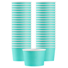 Coppetta 4 oz Round Turquoise Paper To Go Cup - 3