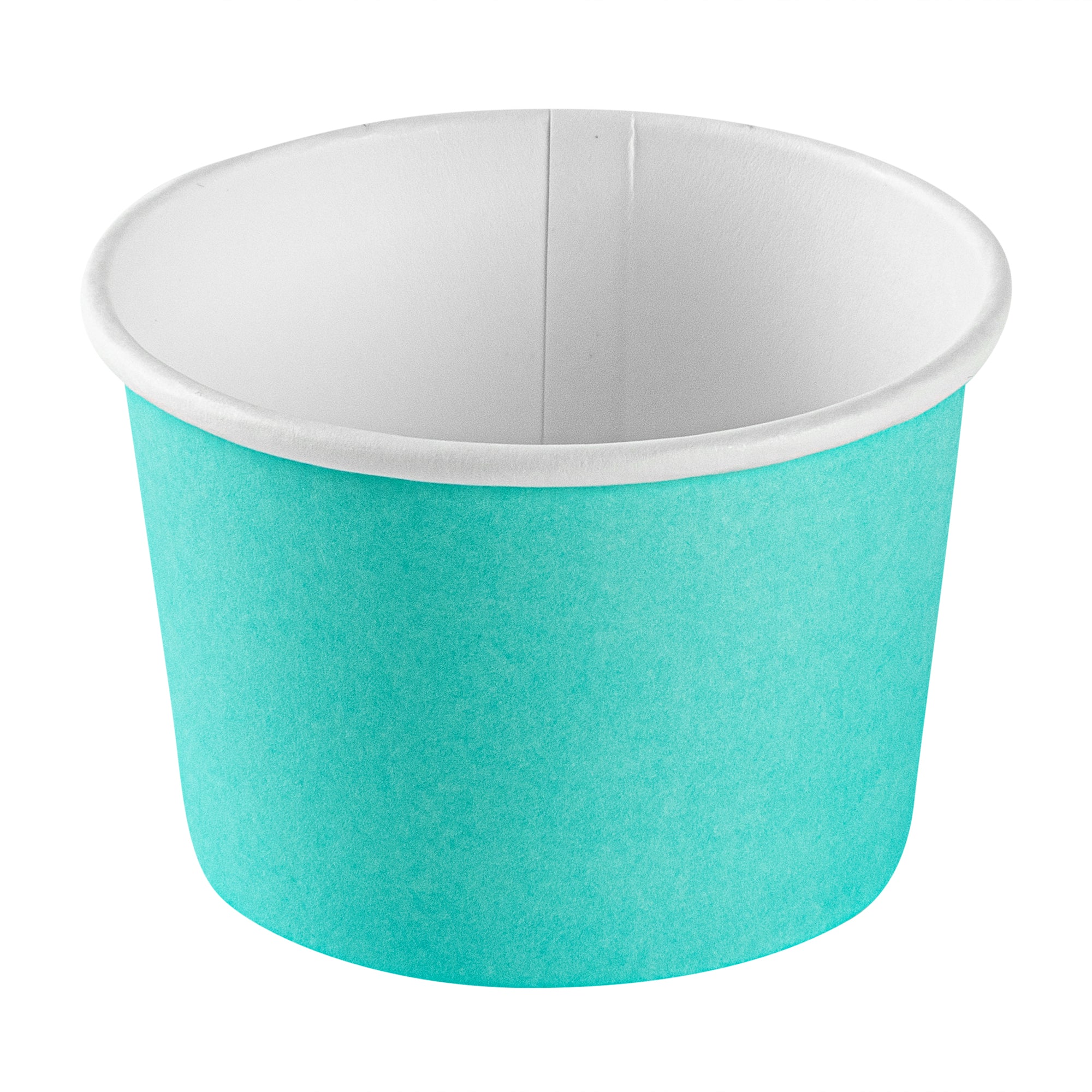 Coppetta 4 oz Round Turquoise Paper To Go Cup - 3" x 3" x 2 1/2" - 50 count box
