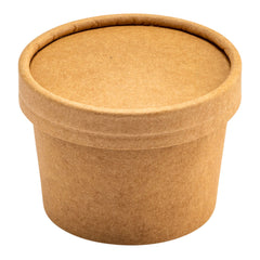 Coppetta Round Kraft Paper To Go Cup Lid - Fits 4 oz - 200 count box