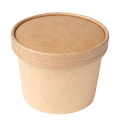 Coppetta Round Kraft Paper To Go Cup Lid - Fits 12 oz - 4