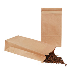 Bag Tek Kraft Paper Bakery / Coffee Tin Tie Bag - 4 3/4