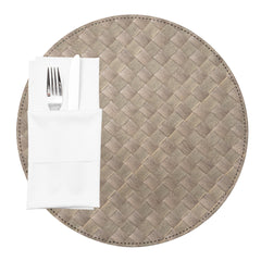 Macroweave Round Light Brown Placemat - 15