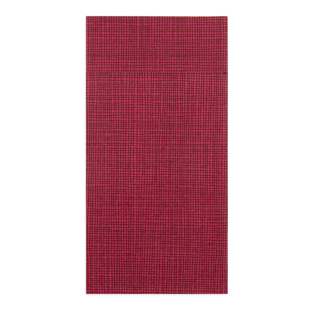 Luxenap Bordeaux Paper Napkin - Kangaroo, Air Laid, with Black Threads - 15 3/4" x 15 3/4" - 40 count box