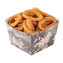 Bio Tek Square Camouflage Paper Snack Box - 5 1/4