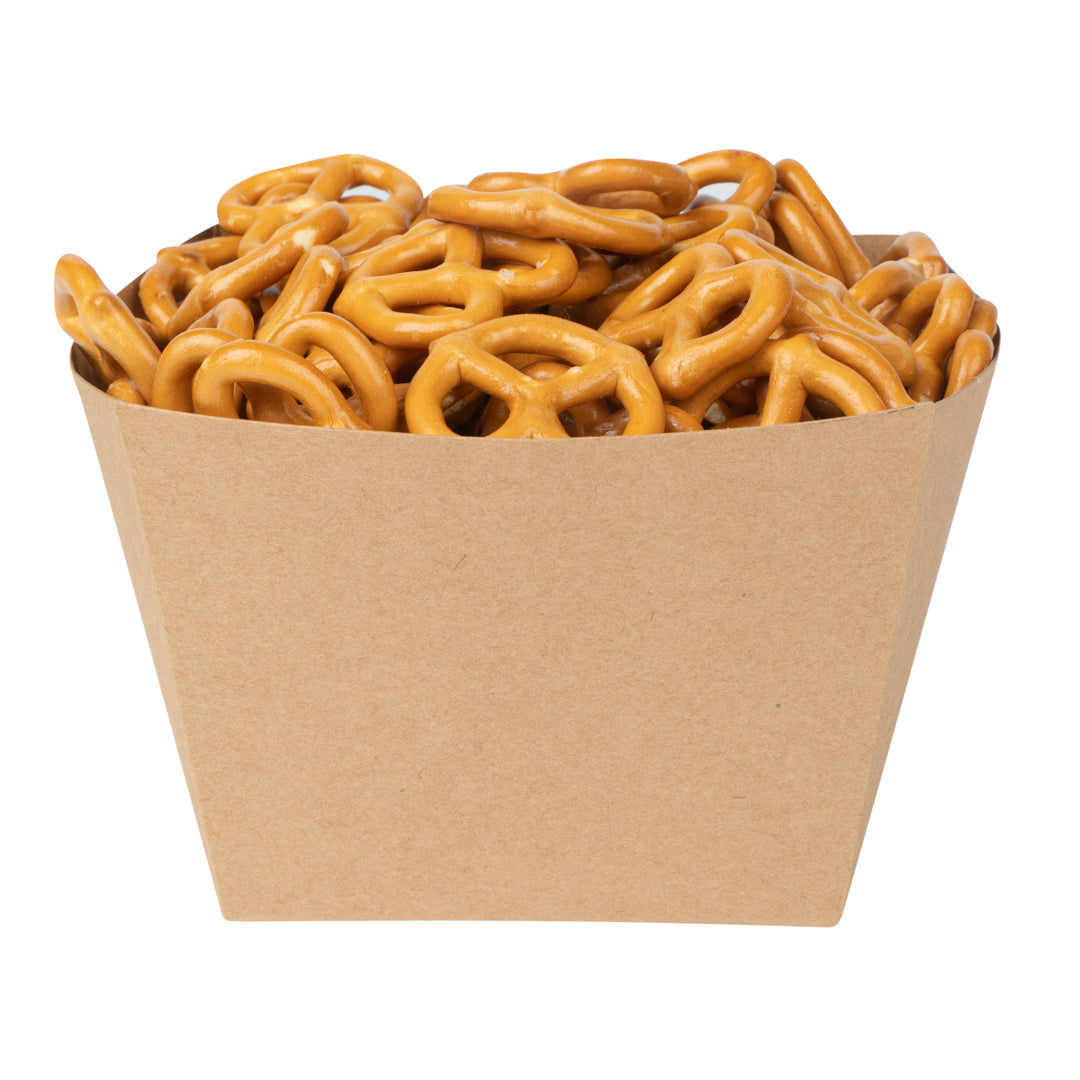 Bio Tek Square Kraft Paper Snack Box - 3 1/2
