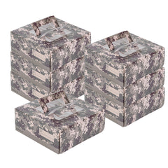 Cater Tek Square Camouflage Paper Cake / Lunch Box - with Pop-Up Handle, Window - 9