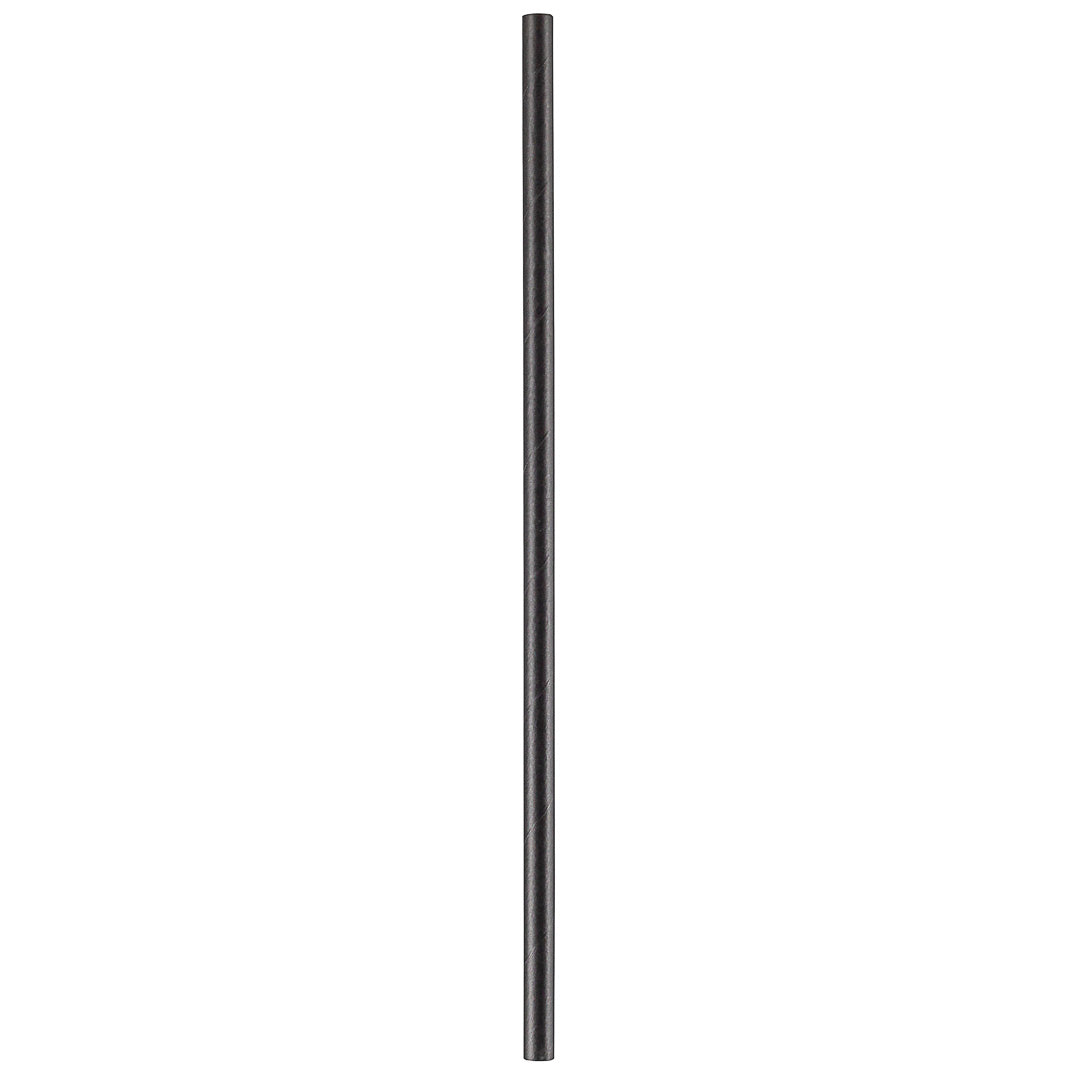 Bev Tek Black Paper Straw - Wrapped, Biodegradable, 7.5mm - 10" - 1000 count box