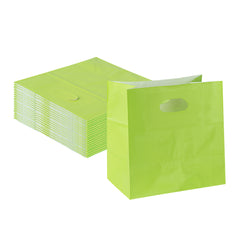 Bag Tek Rectangle Eco Green Paper Take Out Bag - with Handles - 11