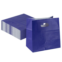 Bag Tek Rectangle Purple Paper Take Out Bag - with Handles - 11