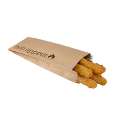 Bag Tek Kraft Paper Printed Foil Bag - Pint Size, Bon Appetit - 4 1/2