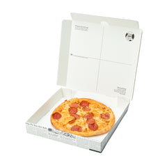 Eco Pie Newsprint and White Paper Corrugated Pizza Box - Repurpose for Plates - 12 1/2