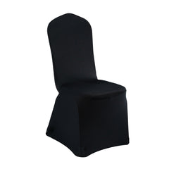 Table Tek Black Spandex Banquet Chair Cover - Universal, Stretch - 1 count box