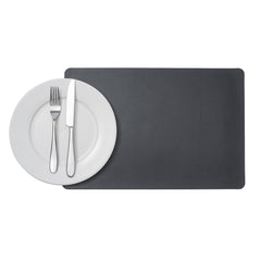 Rectangle Black Vinyl Placemat - Embossed - 17 3/4