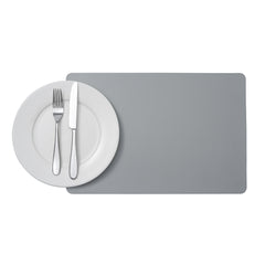 Rectangle Gray Vinyl Placemat - Embossed - 17 3/4