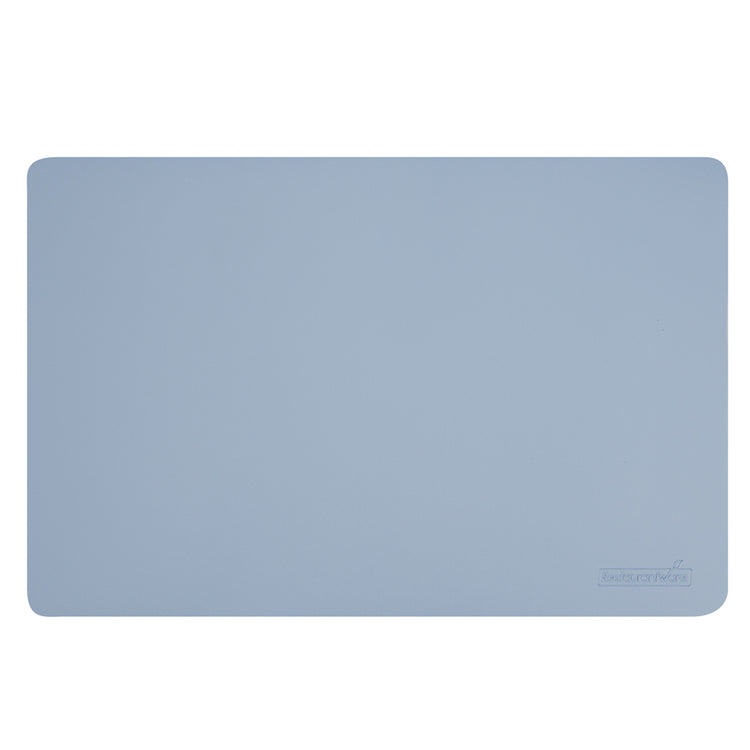 Rectangle Light Blue Vinyl Placemat Embossed 17.7" x 12" 6 count box