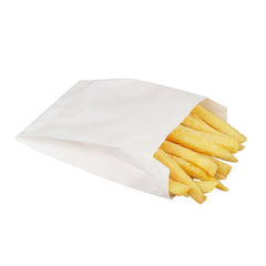 Bag Tek White Paper French Fry / Snack Bag - 4 1/4