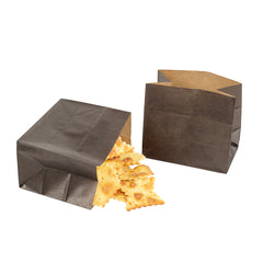 Bag Tek Black Paper Large Snack Bag - 4 1/4