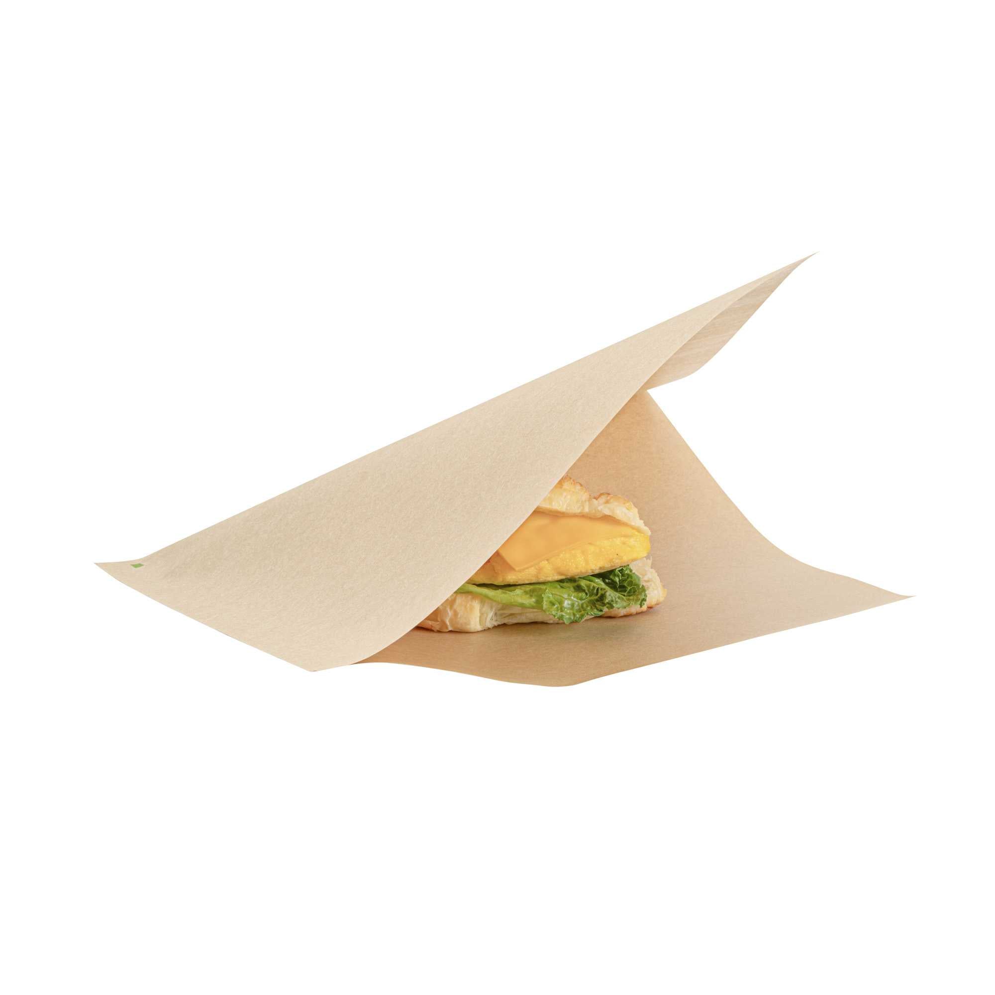 Bag Tek Kraft Paper Large Double Open Bag - Greaseproof - 10" x 9" - 100 count box