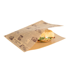 Bag Tek Newsprint Paper Large Double Open Bag - Greaseproof - 10