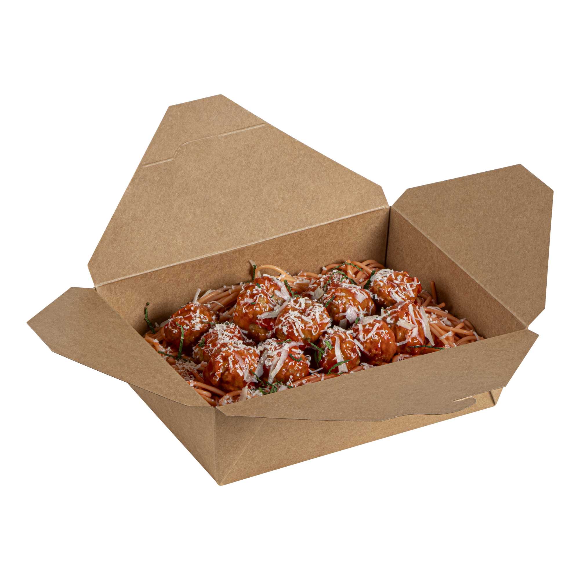 Bio Tek 71 oz Rectangle Kraft Paper Microwavable #3 Bio Box Take Out Container - 8 1/2" x 6 1/4" x 2 1/2" - 200 count box