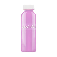 Label Tek Plastic Good Vibes Label - Clear with White Font, Water-Resistant - 2
