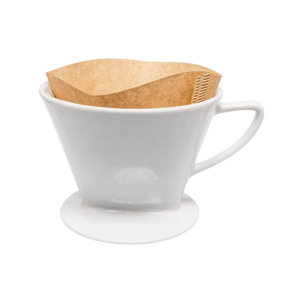 Restpresso Unbleached Paper Cone Coffee Filter - 6 1/4" x 4 1/2" - 25000 count box