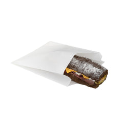 Bag Tek White Paper Sandwich / Snack Bag - Silicone-Coated - 7