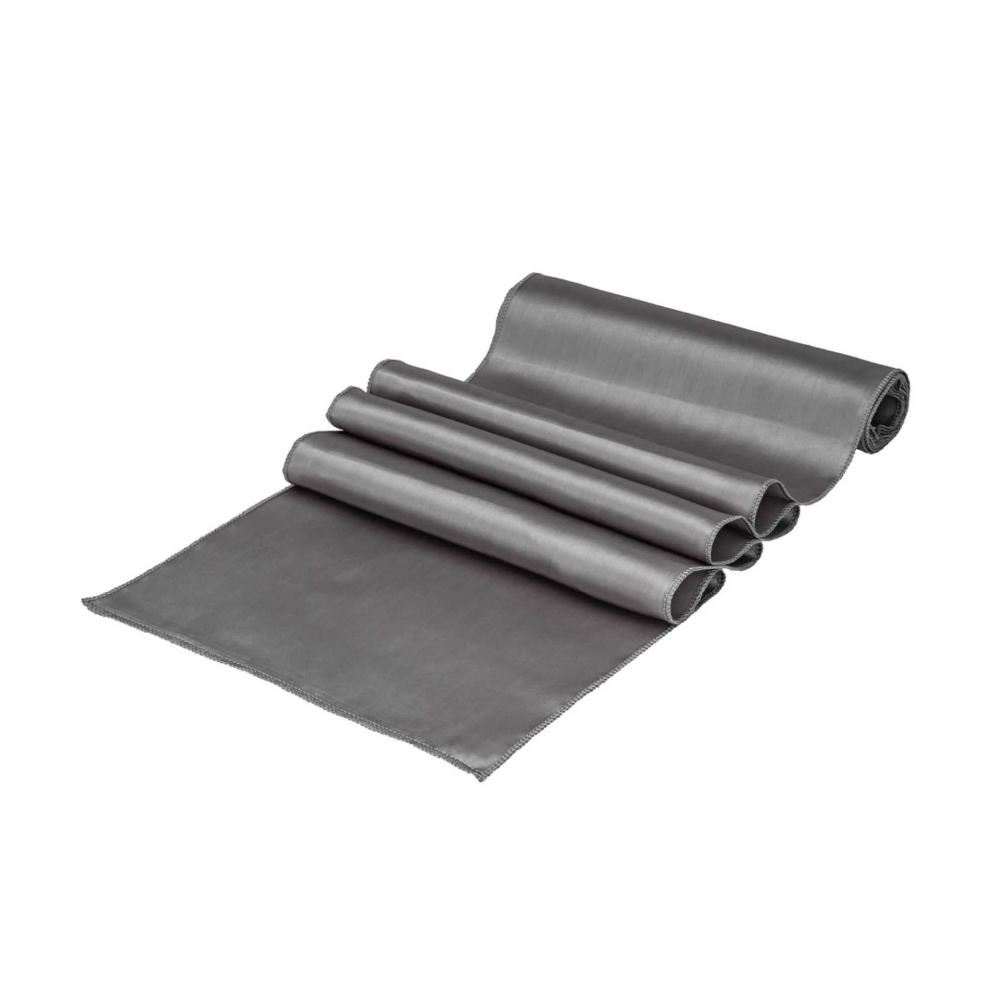 Table Tek Dark Gray Satin Table Runner - 12" x 108" - 1 count box