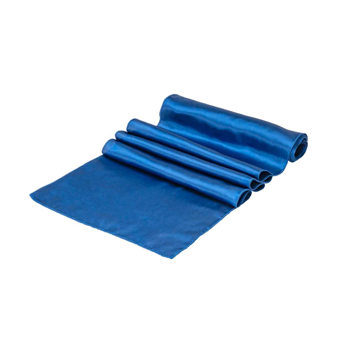Table Tek Navy Blue Satin Table Runner - 12" x 108" - 300 count box