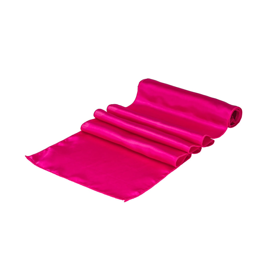 Table Tek Dark Pink Satin Table Runner - 12" x 108" - 1 count box