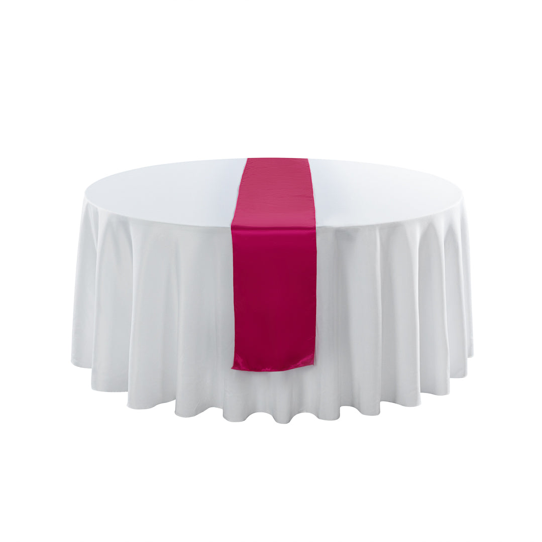 Table Tek Dark Pink Satin Table Runner - 12" x 108" - 1 count box