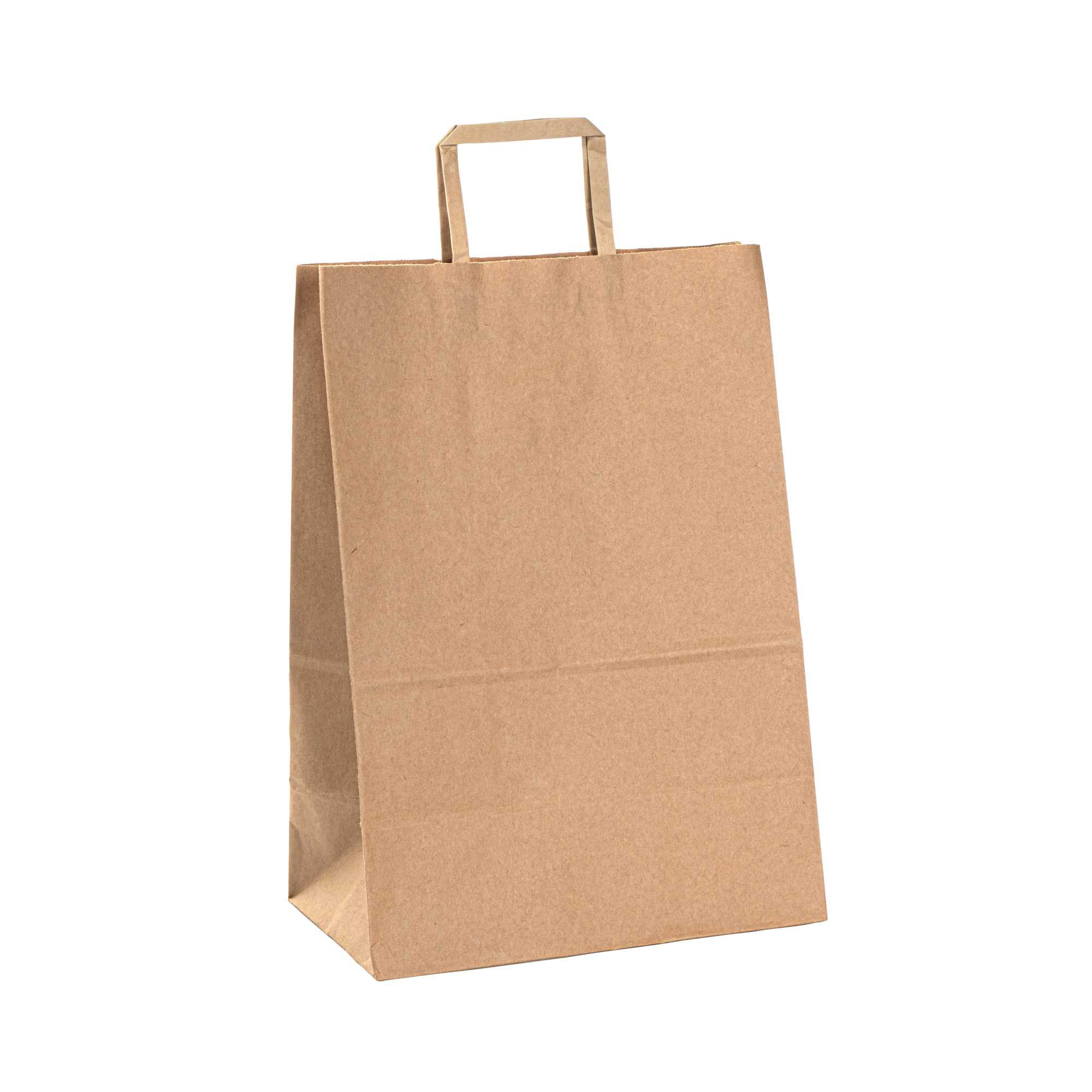Bag Tek Kraft Paper Retail Bag - with Handles - 12" x 7" x 17" - 100 count box