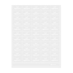 Label Tek Plastic Iced Cappuccino Label - Clear with White Font, Water-Resistant - 2