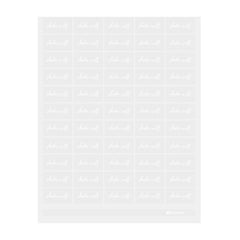 Label Tek Plastic Shake Well Label - Clear with White Font, Water-Resistant - 2