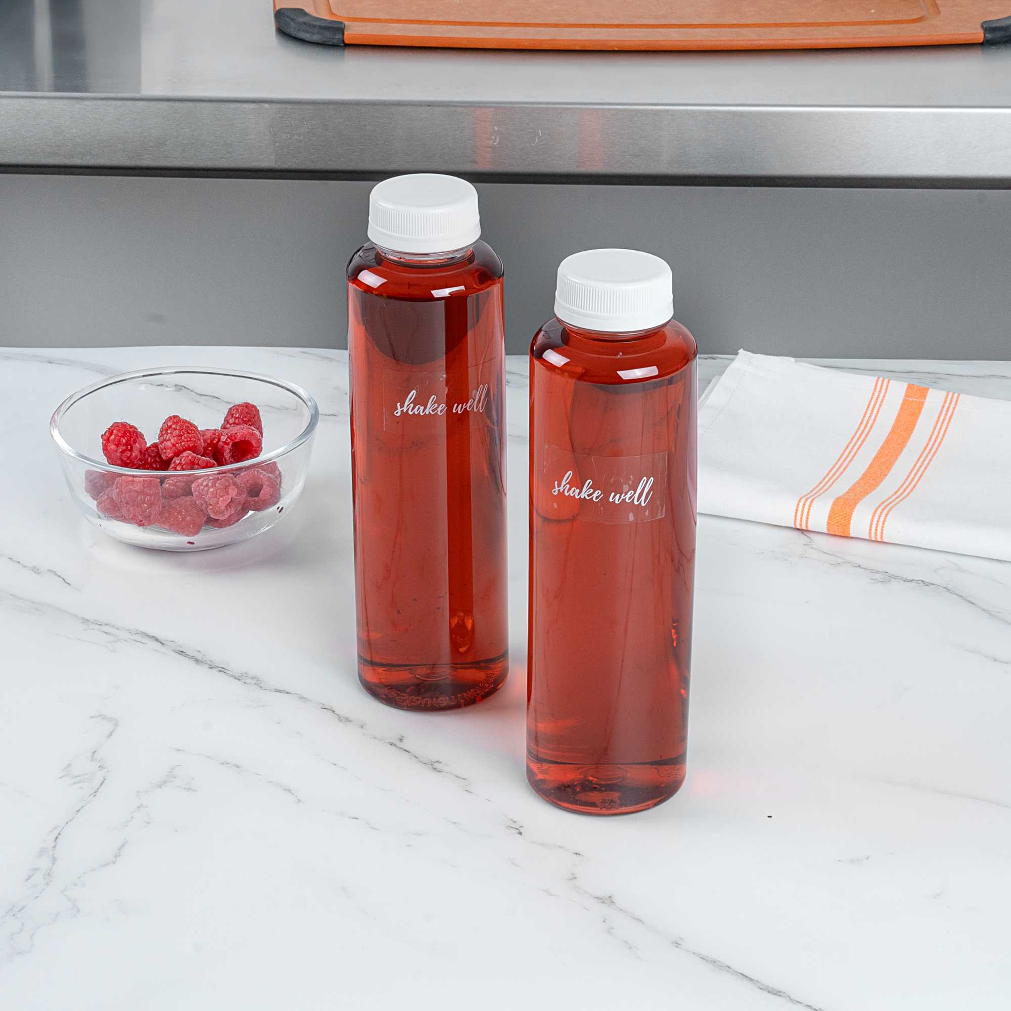 Label Tek Plastic Shake Well Label - Clear with White Font, Water ...