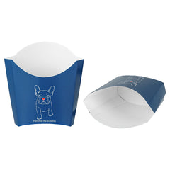 Bio Tek 3 oz Frenchie Paper Fry Cup / Snack Container - 4 1/2