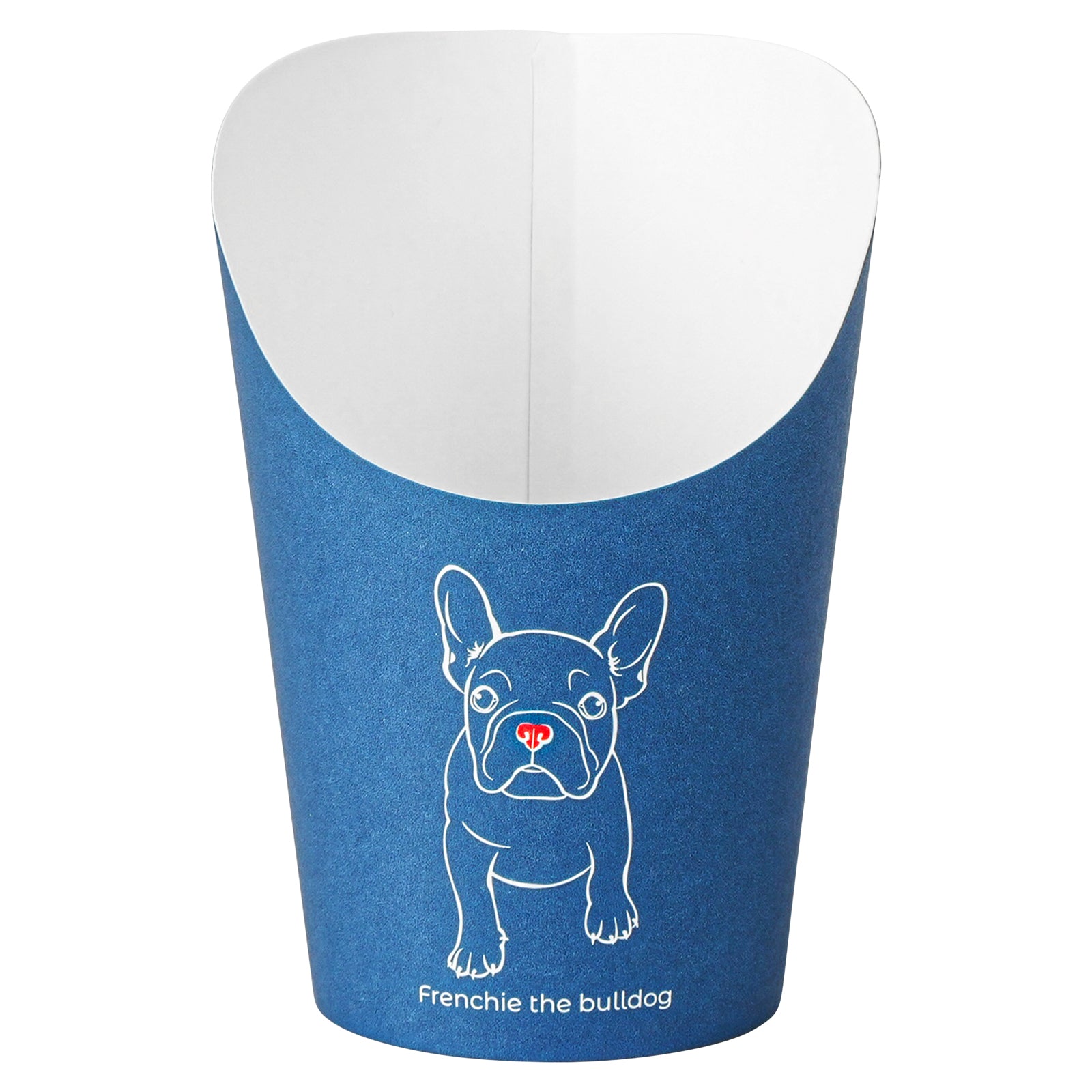 Bio Tek 12 oz Round Frenchie Paper Incline Cup - 3 1/2" x 3 1/2" x 4 3/4" - 100 count box