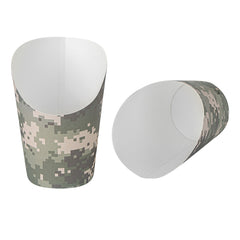 Bio Tek 12 oz Round Camouflage Paper Incline Cup - 3 1/2