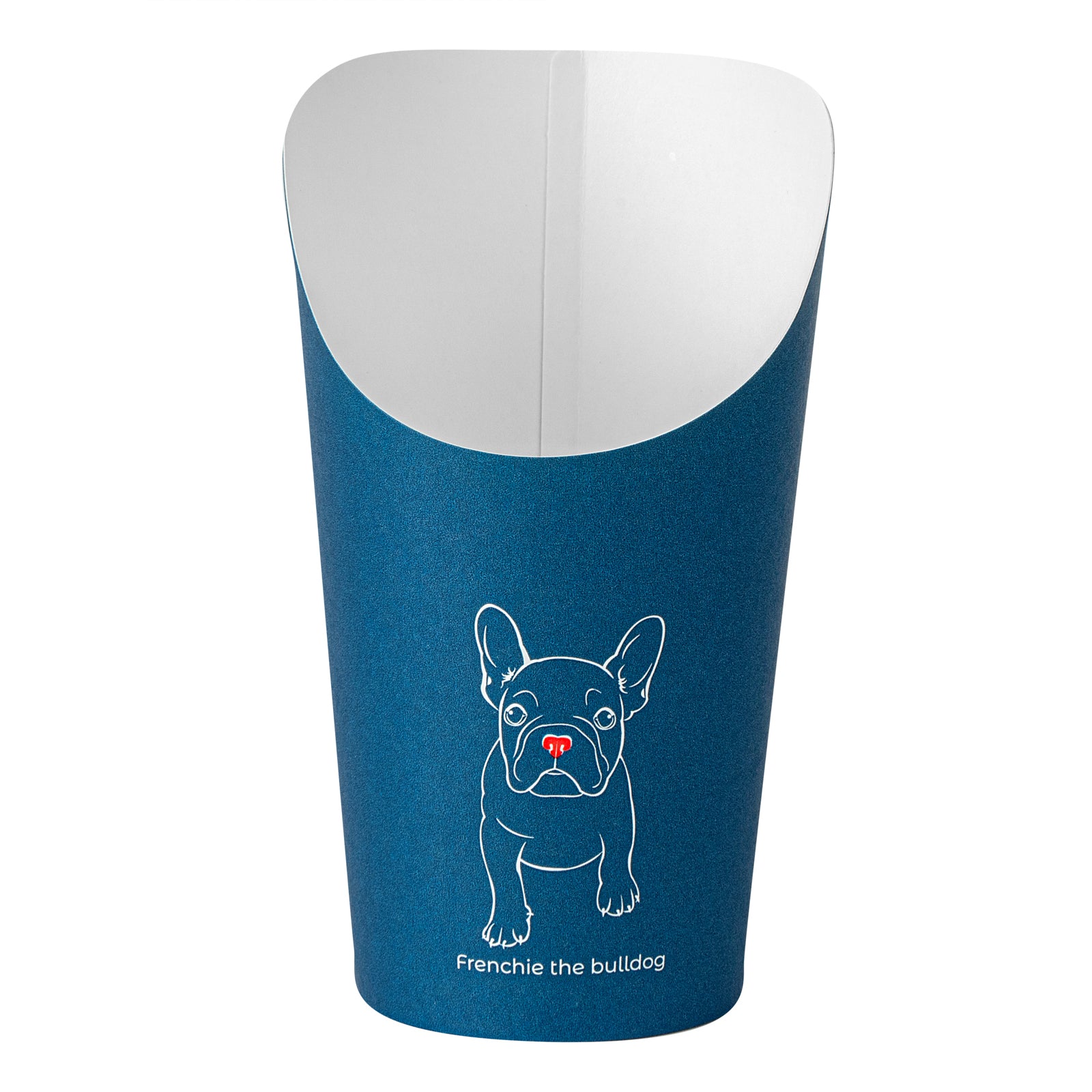 Bio Tek 16 oz Round Frenchie Paper Incline Cup - 3 1/2" x 3 1/2" x 5 3/4" - 100 count box