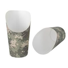 Bio Tek 16 oz Round Camouflage Paper Incline Cup - 3 1/2