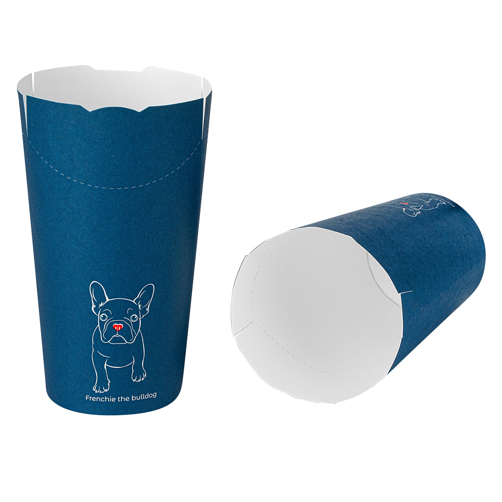 Round Frenchie Bio Tek 20 oz Round Frenchie Paper To Go Fry Cup - 3 1/4
