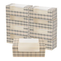 Pastry Tek Plaid Paper Pastry / Cake Box - with Window - 9 3/4